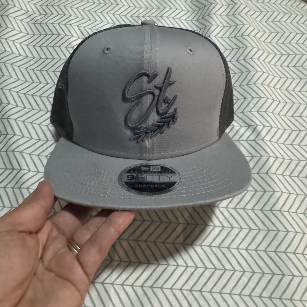 Gray Snapback Cap